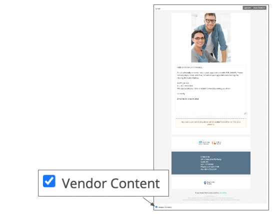 Location Hub enterprise reminder templates screenshot