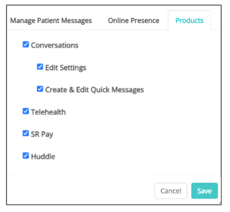 Conversations user access settings 
