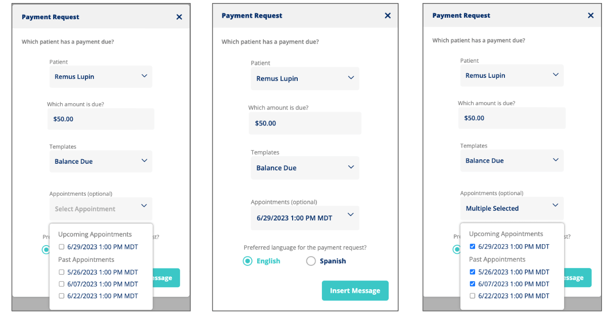 SR Pay attach payment requests screenshot
