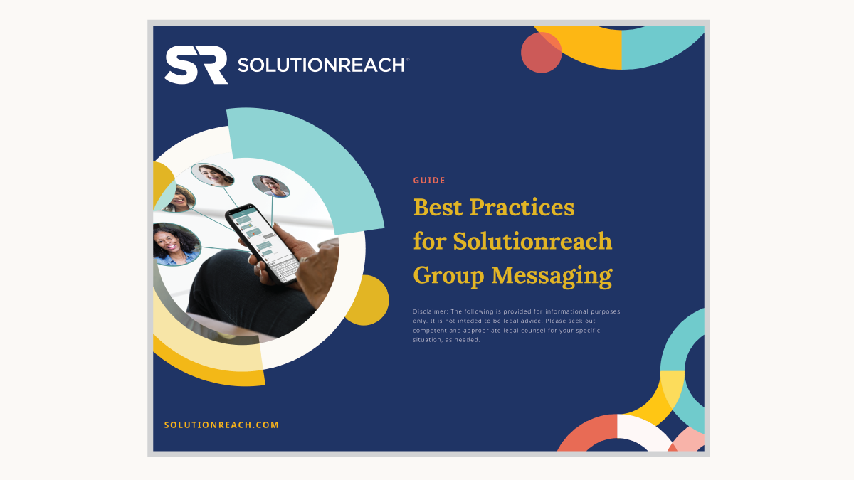 Best Practices for Solutionreach Group Texting guide cover