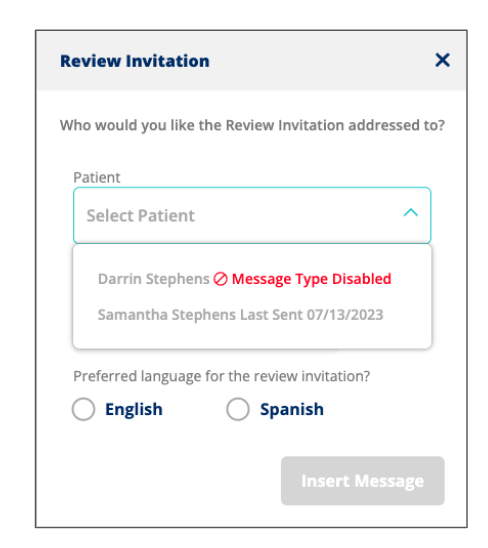 Review Invitations screenshot