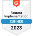 G2 Summer Fastest Implementation 2023