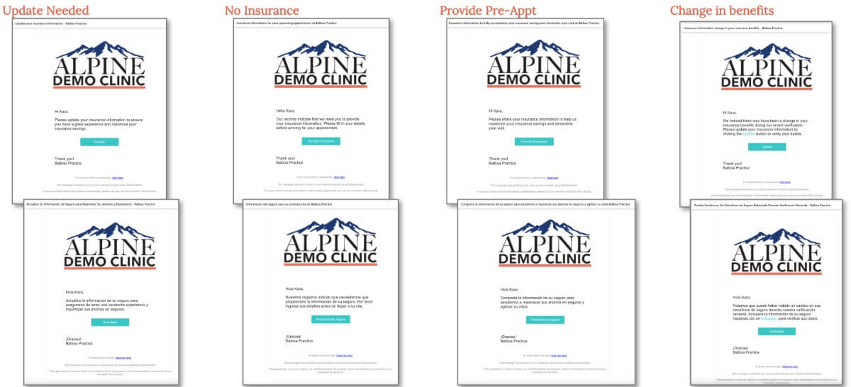 insurance template screenshots