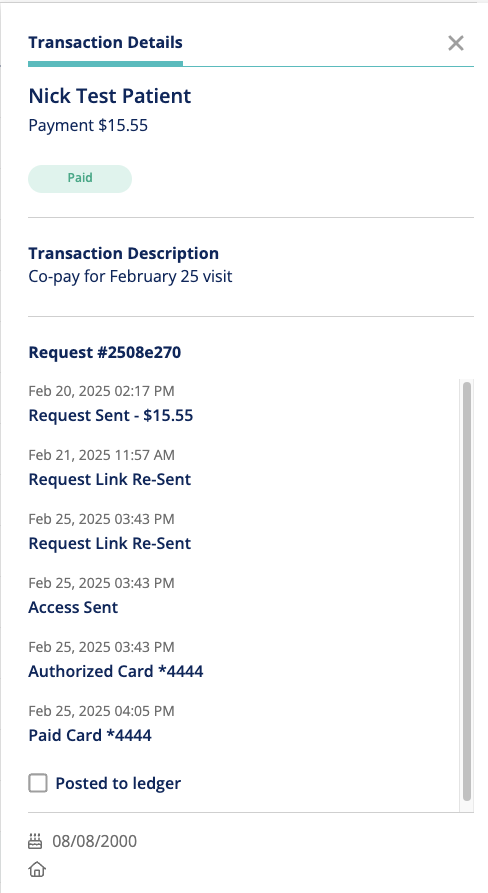 SR Pay transaction details panel image