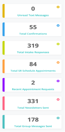 Screenshot of the updated Dashboard tile showing recent appointment requests.