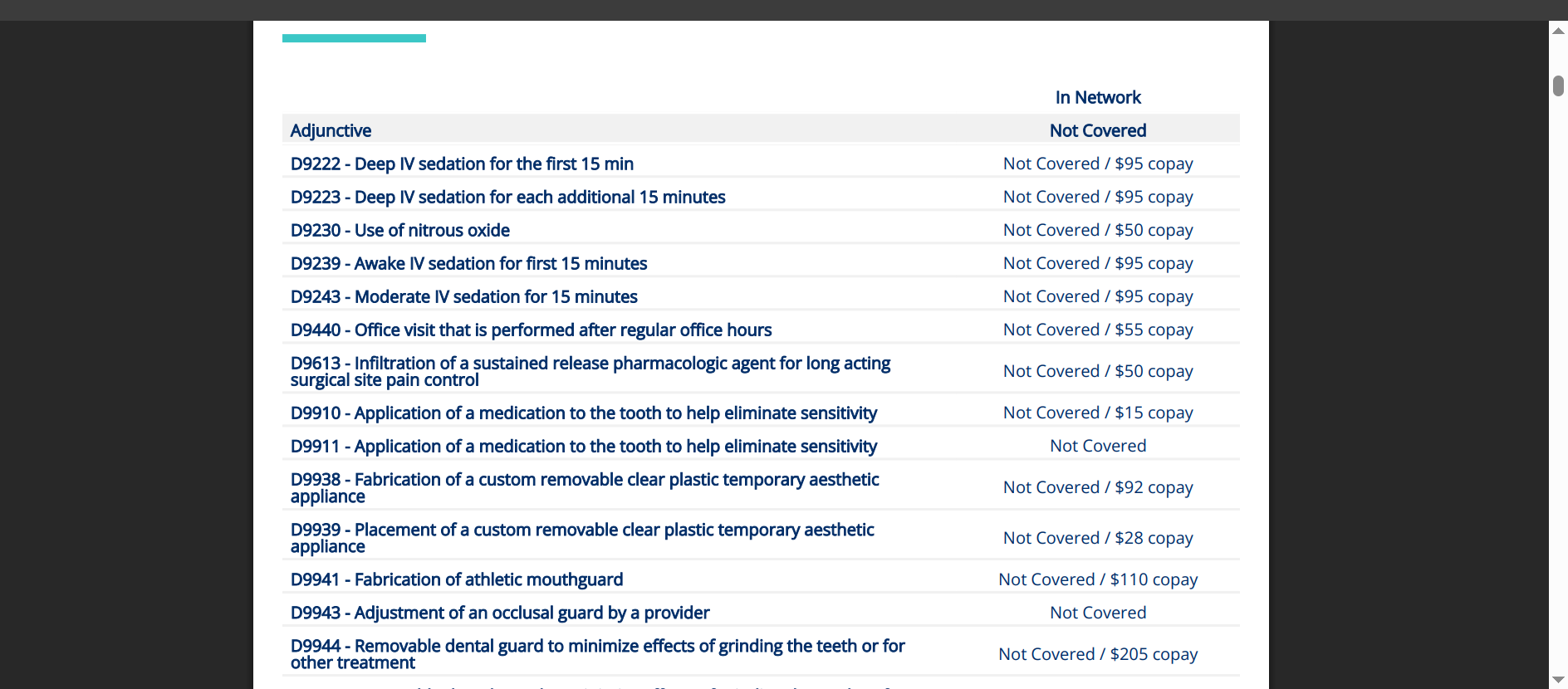 Screenshot displaying the updated Insurance PDF, including Copay and Group ID information when available.