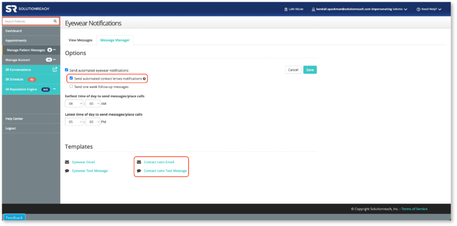 eyewear notifications screenshot