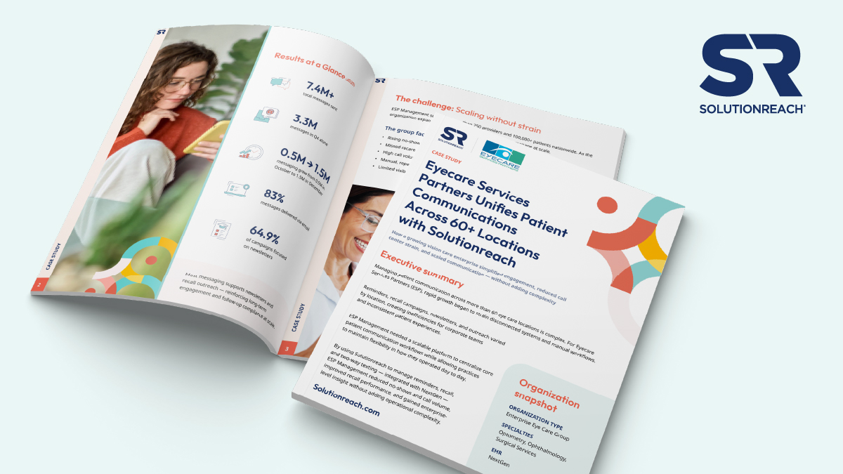 ESP enterprise eye care case study mockup