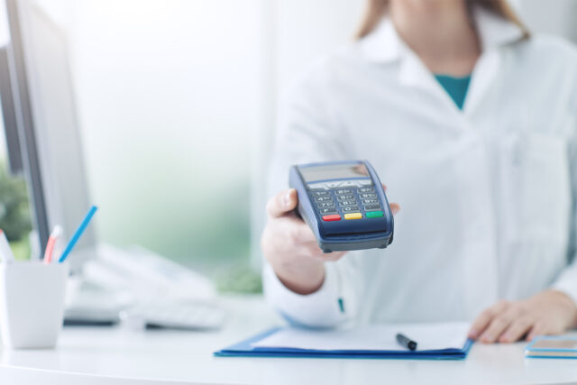 Modern heathcare offering an easy way to make payments.