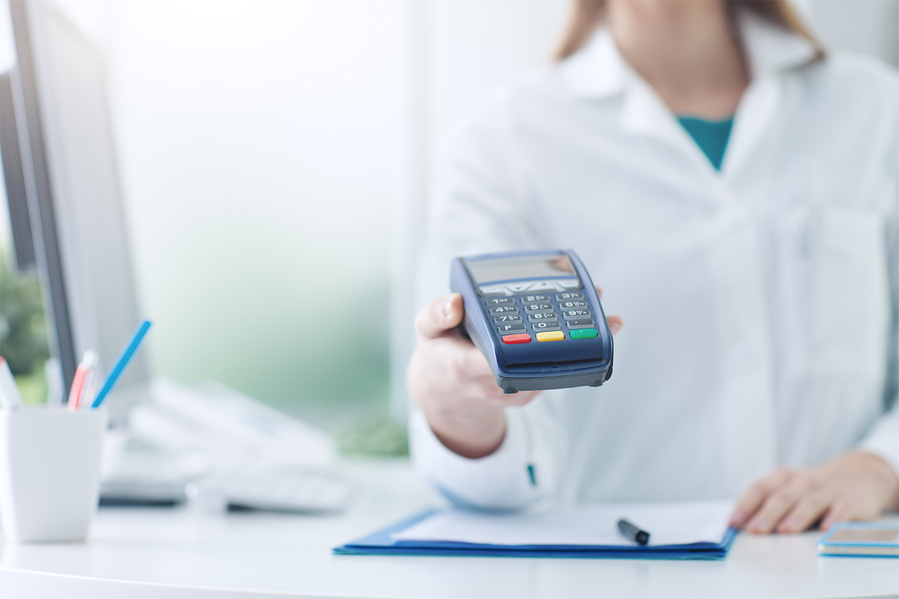 Modern heathcare offering an easy way to make payments.
