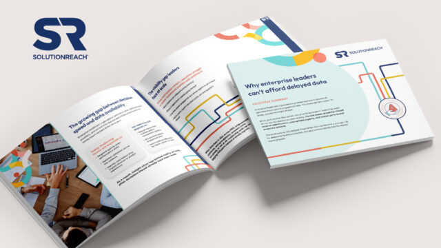 image of hard copy of Why Enterprise Leaders Can't Afford Delayed Data guide