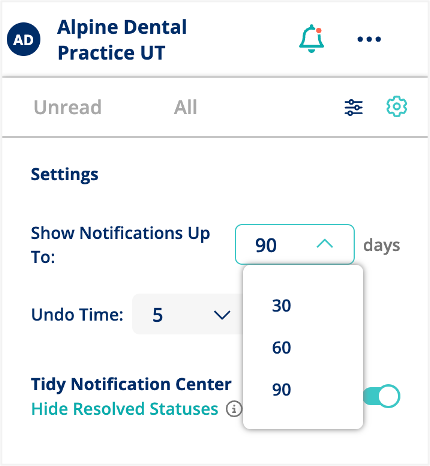 Notification Center - Apply history limit to displayed notifications list screenshot
