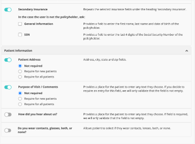 SR Schedule - Additional Form Options Settings screenshot