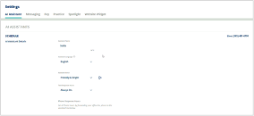 Virtual Scheduling Assistant language options screenshot
