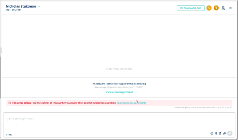 Stella: Updated action banner to on SMS to be acknowledge and un-acknowledgable screenshot