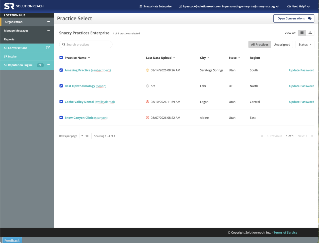 Location Hub — Find the right practice more easily screenshot